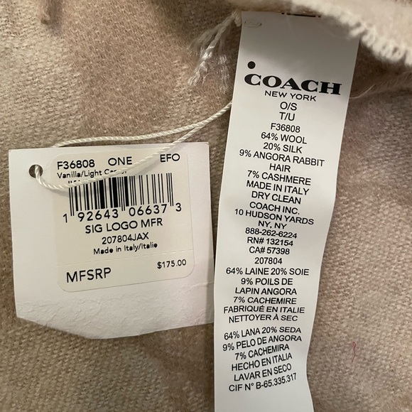 COACH signature muffler scarf - Picture 3 of 3